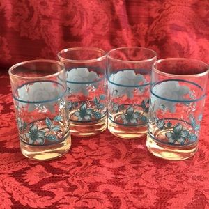 Vintage 4 - 1970s Juice Glasses